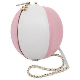 Bolsa de ombro em couro rosa e branco Chanel AS0512 Rosa Branco