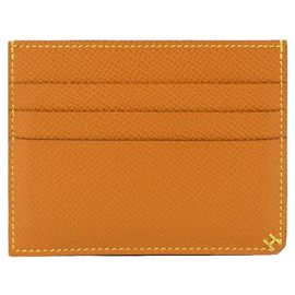Hermès Hermes H Sellier Color Phil Kartenetui Orange Gelb