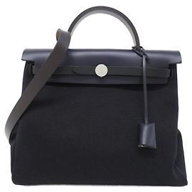 Hermès Hermes Herbag Zip Quadricolor PM Handbag Black Blue Damier ebene