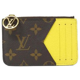 Monedero Monogram Louis Vuitton Castaño Amarillo Monograma