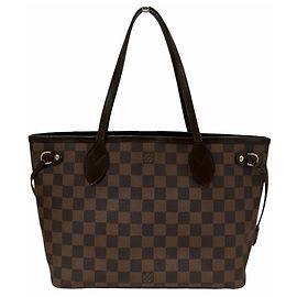 Borsa Tote Louis Vuitton Damier Neverfull PM Marrone