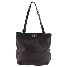 Sac cabas en cuir marron Delvaux Marron