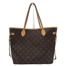 Sac cabas Louis Vuitton Neverfull MM Marron Monogramme