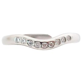 Tiffany & Co. Platinum 950 Curved Band Diamond Ring Other