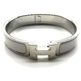 Hermès Hermes Click H Email Armband Silber