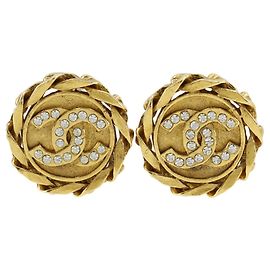 Brincos de clip Chanel Coco Mark Dourado