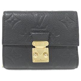 Carteira compacta Louis Vuitton Monogram Empreinte Preto