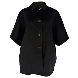 Gucci GG Reversible Coat in Black Wool Black