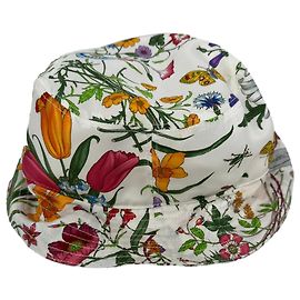 Gorra bucket de twill estampado Gucci en algodón con estampado floral Otro