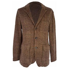 Polo Ralph Lauren Plaid Blazer in Brown Wool Brown