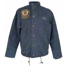 Giacca Deck ricamata Polo Ralph Lauren in cotone blu navy Blu navy