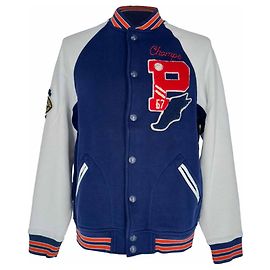 Giacca baseball in pile Polo Ralph Lauren in cotone blu Blu