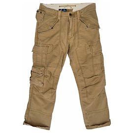 Calças Cargo Ralph Lauren em algodão cor Tan Marrom Bege