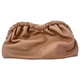 Bolsa Clutch Cloud da Mansur Gavriel em couro de cordeiro marrom Marrom Vermelho