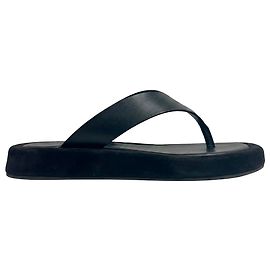 Sandali Ginza di The Row in pelle nera Nero