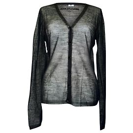 Acne Studios Lightweight Cardigan in Black Wool Black