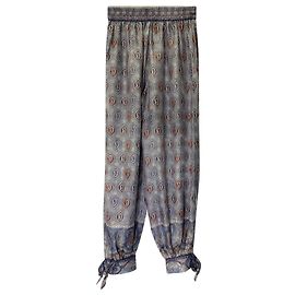 Calça Harem com Amarração Vitali da Zimmermann em Seda Multicolorida Multicor