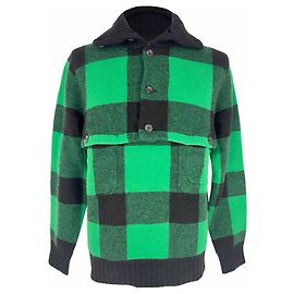 Polo Ralph Lauren Karo-Pullover aus grüner Wolle Grün Olivgrün