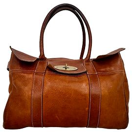 Bolsa Bayswater em couro Oak Grained da Mulberry em couro marrom Marrom