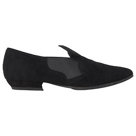 Mocassins à bout pointu en daim noir Acne Studios Noir
