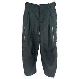 Bottega Veneta Herringbone Cargo Casual Pants in Black Wool Black