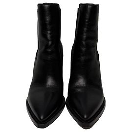 Yves Saint Laurent Saint Laurent Theo Chelsea Booties in Black Leather Black