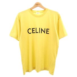 Céline Celine CELINE T-shirt ample en coton Jaune