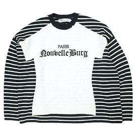 Autre Marque Strickpullover aus Baumwolle mit Buchstaben DAIRIKU Docking JUST AN IDEA Limited Weiß Marineblau