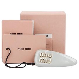 Miu Miu Clip per capelli con logo Verde