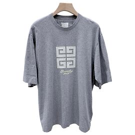 Givenchy Motif Baumwoll-T-Shirt Grau Braun