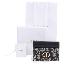 Dior Montaigne Slot Card Holder Blue Blue