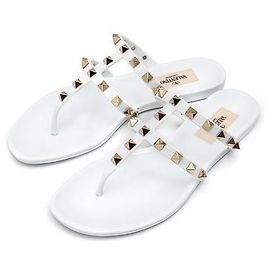 Valentino Sandali piatti Rockstud in PVC da donna Multicolore