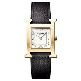 Hermès Montre Heure Petit Modèle Plaqué Or Jaune Jaune