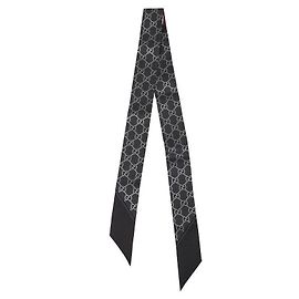 Gucci Cinta de seda estampada Negro