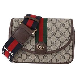 Gucci Bolsa de ombro pequena Ophidia Marrom