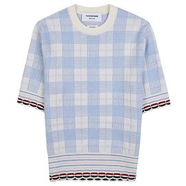 Thom Browne Karo-Wollstrick mit Wellenrand für Damen Mehrfarben
