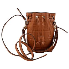 Fendi Mini borsa a secchiello Montrezor Marrone Marrone