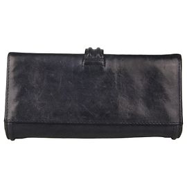 Givenchy Cartera larga de cuero azul marino Azul