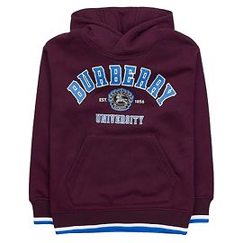 Burberry Sudadera de algodón con gráfico Talbot College Negro