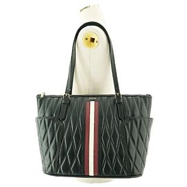 Bally Nova bolsa de ombro feminina Damira QT em couro acolchoado preto Medium Shopper Preto