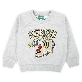 Kenzo Sweatshirt Kids Tiger Logo (Gray) Silber