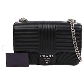 Prada Grande borsa a tracolla e a spalla Nero