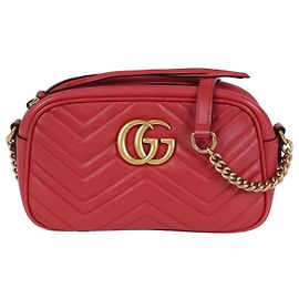 Gucci Bolsa de ombro GG Marmont Small Vermelha Vermelho