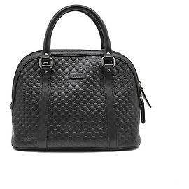 Gucci Micro Suede Dome Medium Black
