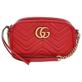 Gucci GG Marmont Small Shoulder Bag Red Red