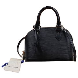 Louis Vuitton Bolsa de mão Alma BB em couro Epi Top Handle Preto Preto
