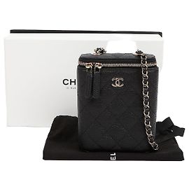 Chanel Mini borsa a tracolla Classic Caviar Nera Nero