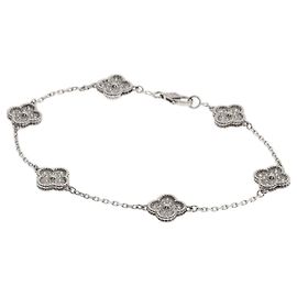 Pulseira Sweet Alhambra de Diamante Van Cleef & Arpels Prata