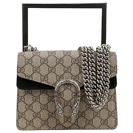 Gucci Mini borsa a tracolla Dionysus in tela GG Supreme nera Nero