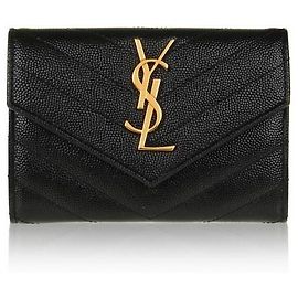 Saint Laurent Monogram Card Holder Black